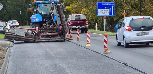 Low noise trail section in Switzerland using SELESTRADE with Selenizza and crumb rubber