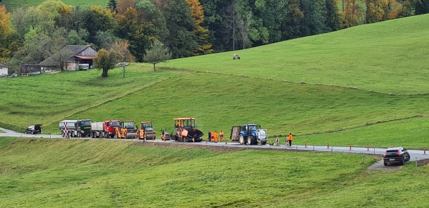 Low noise trail section in Switzerland using SELESTRADE with Selenizza and crumb rubber