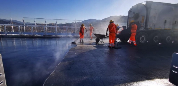 Top News GENOVA BRIDGE starting works Mastic Asphalt  with CISA ASFALTI  and SELENIZZA Natural bitum