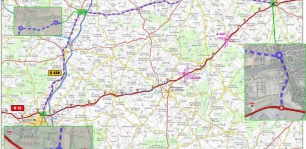 RN 12 Déviation Nord Ouest Alençon France 