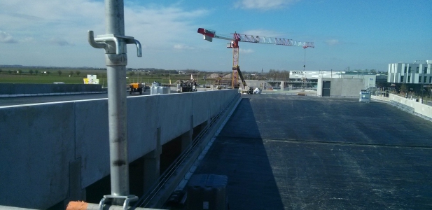 Parking with access ramp area North France