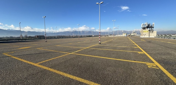 10 000 square meters Torino Airport Parking by NEW ASPHALT