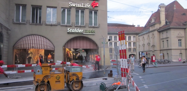 BERN historic center with SELENIZZA SLN natural bitumen of Albania