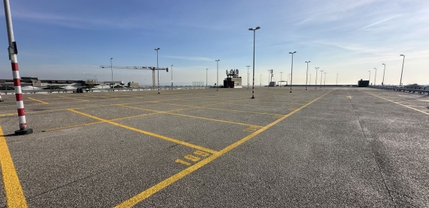 10 000 square meters Torino Airport Parking by NEW ASPHALT
