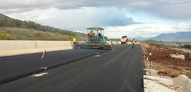 E75 highway section, Stylida, Greece - sept. 2014