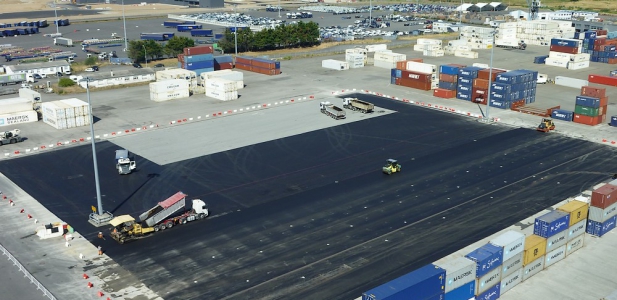 2016 phase of renforcement works on the Saint Nazaire container platform