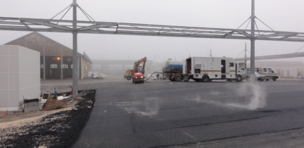 High Mix Asphalt Tramway station Dijon France 